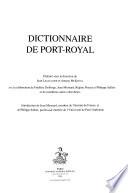 Dictionnaire de Port-Royal