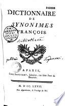 Dictionnaire de synonymes français
