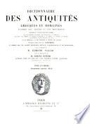 Dictionnaire des antiquités grecques et romaines