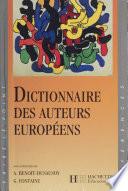 Dictionnaire des auteurs européens