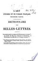 Dictionnaire des belles-lettres