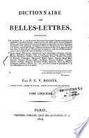Dictionnaire des belles-lettres