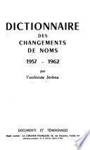 Dictionnaire des changements de noms