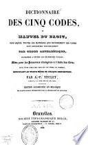 Dictionnaire des cinq codes...