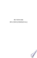 Dictionnaire des codes homosexuels: ptie. A à H