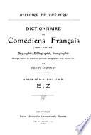 Dictionnaire des comédiens français (ceux d'hier)