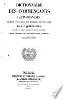 Dictionnaire des commençants latin-français