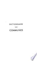Dictionnaire des communes