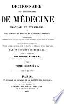 Dictionnaire des dictionnaire de médecine français & étrangers