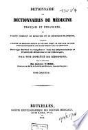 Dictionnaire des dictionnaires de médecine français et étrangers