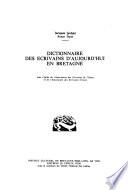 Dictionnaire des écrivains d'aujourd'hui en Bretagne