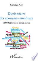 Dictionnaire des éponymes mondiaux