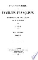 Dictionnaire des familles françaises anciennes ou notables à la fin du XIXe siècle: Duh-Eys