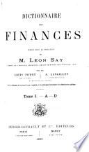 Dictionnaire des finances: A-D