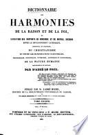 Dictionnaire des harmonies de la raison et de la foi
