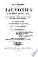 Dictionnaire des harmonies de la raison et de la foi