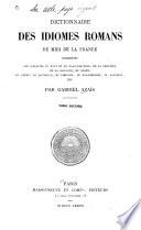 Dictionnaire des idiomes romanes du midi de la France