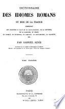 Dictionnaire des idiomes romanes du midi de la France