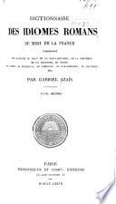 Dictionnaire des idiomes romans