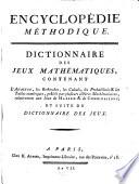 Dictionnaire des jeux mathématiques,