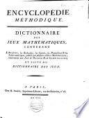 Dictionnaire des jeux mathématiques,