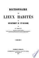 Dictionnaire des lieux habités du département du Puy-de-Dôme
