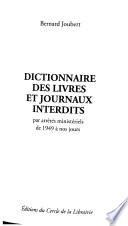 Dictionnaire des livres et journaux interdits