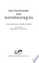 Dictionnaire des mathématiques