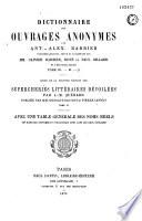 Dictionnaire des ouvrages anonymes