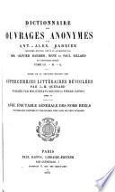 Dictionnaire des ouvrages anonymes: M-Q