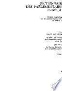 Dictionnaire des parlementaires français