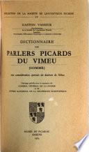 Dictionnaire des parlers picards du Vimeu (Somme)