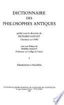 Dictionnaire des philosophes antiques