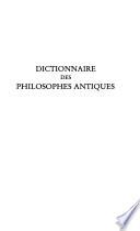 Dictionnaire des philosophes antiques
