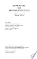 Dictionnaire des philosophes antiques