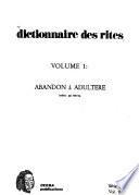 Dictionnaire des rites