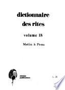 Dictionnaire des rites: Matin à peau