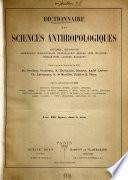 Dictionnaire des sciences anthropologiques