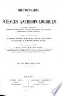 Dictionnaire des sciences anthropologiques