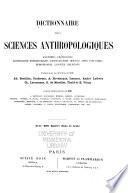 Dictionnaire des sciences anthropologiques