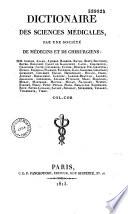 Dictionnaire des sciences médicales