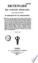 Dictionnaire des sciences médicales