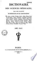Dictionnaire des sciences médicales