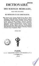 Dictionnaire des sciences médicales