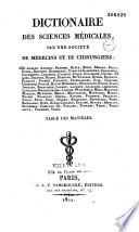 Dictionnaire des sciences médicales