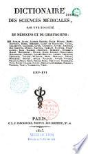 Dictionnaire des sciences médicales
