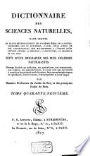 Dictionnaire des sciences naturelles, dans lequel on traite méthodiquement des différens êtres de la nature ...