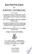 Dictionnaire des sciences naturelles, dans lequel on traite méthodiquement des différens êtres de la nature ...