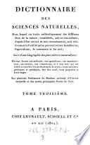 Dictionnaire des Sciences Naturelles