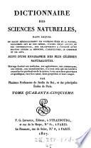 Dictionnaire des Sciences Naturelles